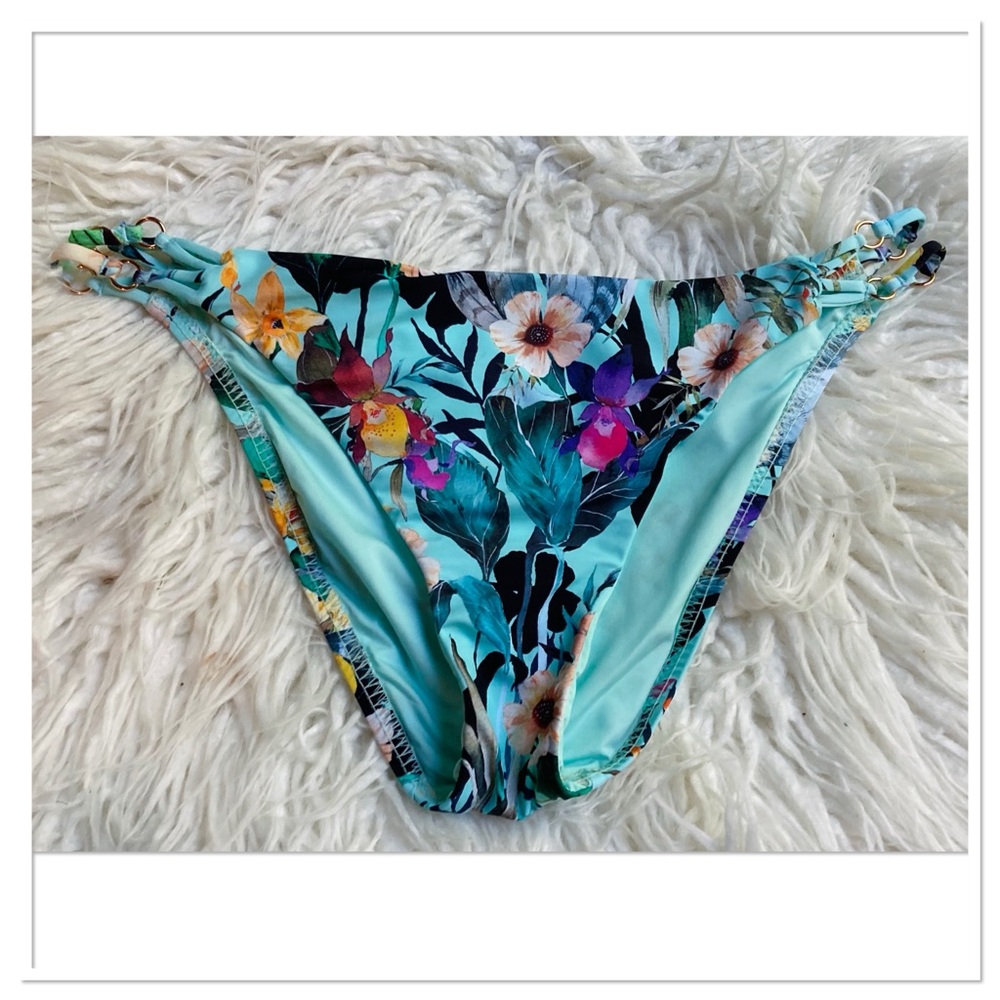 Nanette Lepore Bloomin Botanical Heartbreaker Bikini Swimsuit Bottoms Size 8 New